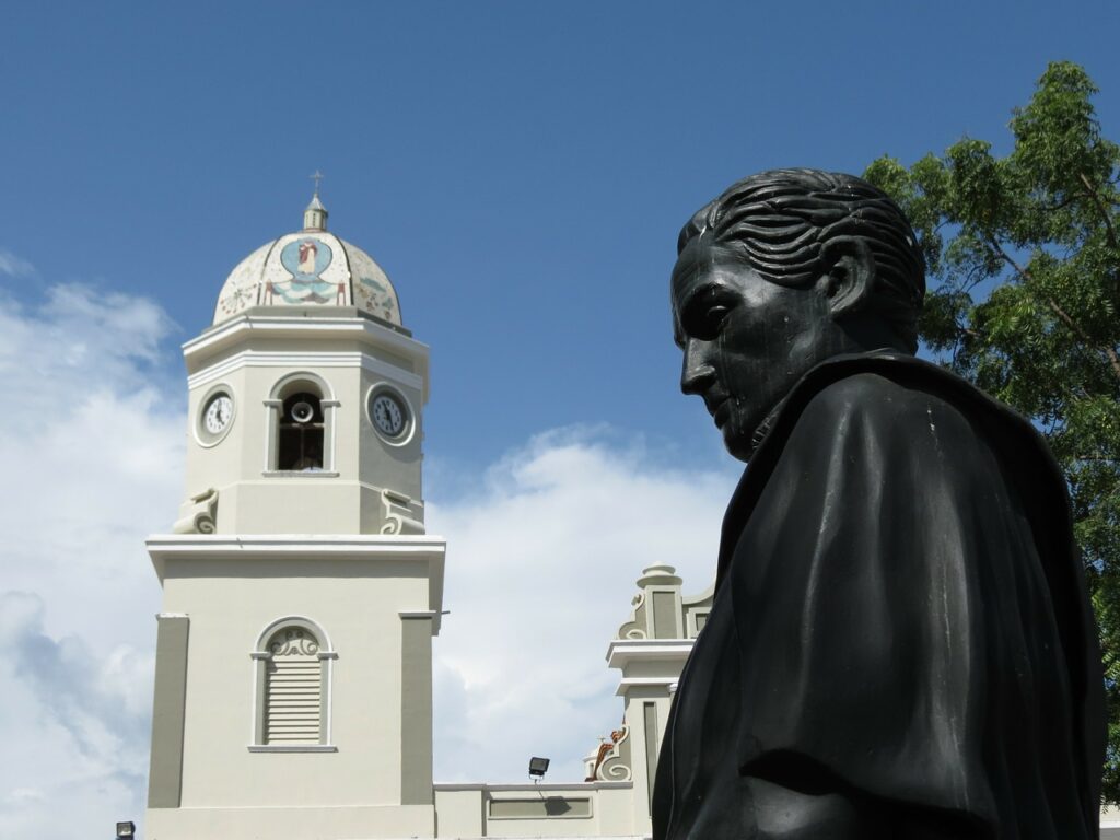 Bolivar Statue auf Plaza in Venezuela